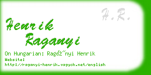 henrik raganyi business card